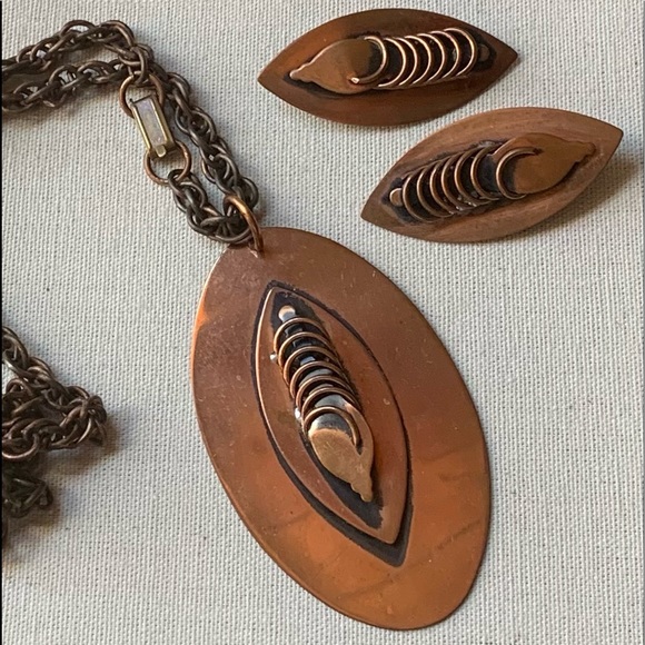 Vintage Copper Modernist Abstract Minimalist Set - Picture 1 of 9